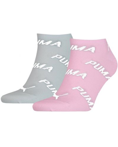 Σετ κάλτσες Puma - BWT Sneaker, 2 ζευγάρια, μέγεθος 35-38, γκρι/ροζ - 1
