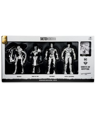 Σετ φιγούρες  δράσης McFarlane DC Comics: Superman - Ghosts of Krypton (Page Punchers) (Sketch Edition) (Gold Label) (Limited Edition), 18 cm - 11