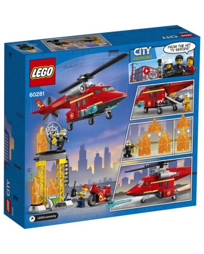 Κατασκευαστής Lego City - Πυροσβεστικό ελικόπτερο διάσωσης (60281) - 1