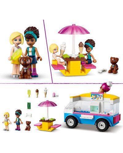 Κατασκευή Lego Friends - Φορτηγό για παγωτό (41715) - 4