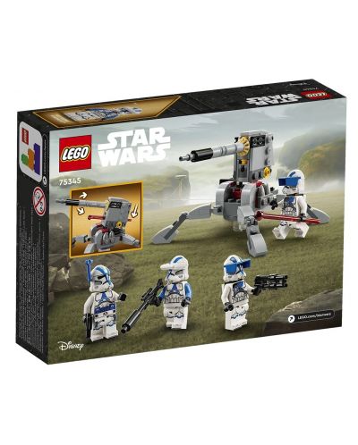 Κατασκευαστής LEGO Star Wars - Πακέτο μάχης 501 Clone Stormtrooper (75345) - 2
