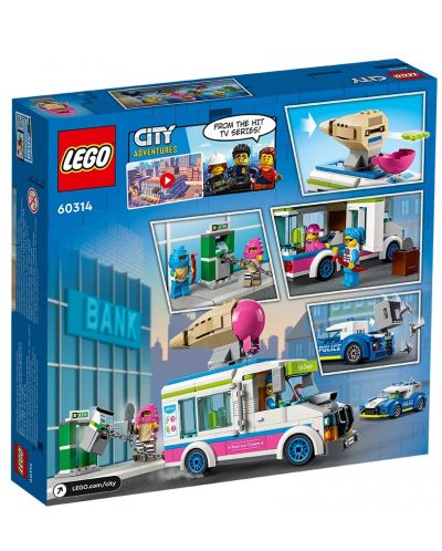 Κατασκευαστής Lego City - Αστυνομική καταδίωξη με φορτηγό παγωτού (60314) - 2