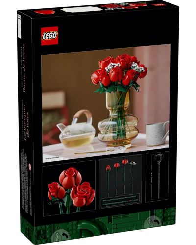 Κατασκευαστής LEGO Icons Botanical - Μπουκέτο τριαντάφυλλα (10328) - 8