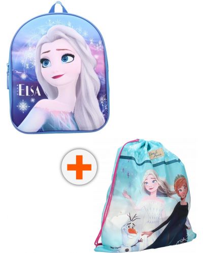 Σετ νηπιαγωγείου Vadobag Frozen II -  Σακίδιο πλάτης και αθλητική τσάντα, Elsa and Anna - 1