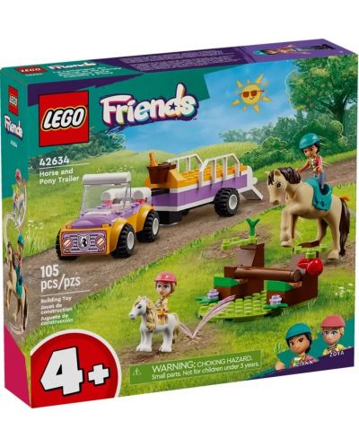 Κατασκευαστής LEGO Friends - Τρέιλερ αλόγων και πόνυ (42634) - 1