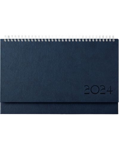 Δερμάτινο επιτραπέζιο ημερολόγιο Kazbek - Μπλε, 2024 - 1