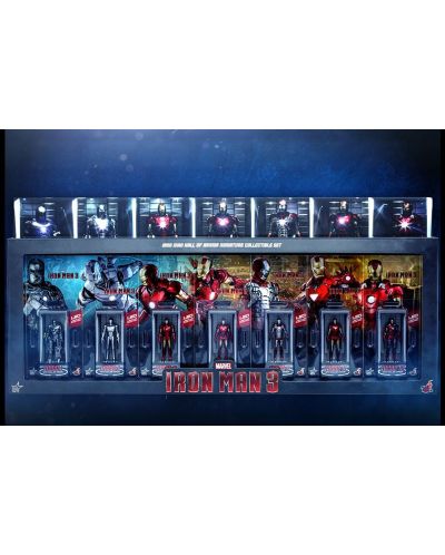 Σετ φιγούρες  Hot Toys Marvel: Iron Man - Hall of Armor, 7 τεμάχια - 2