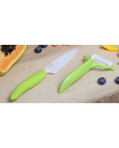 Σετ κεραμικό μαχαίρι με αποφλοιωτή Kyocera  -πράσινο - 5