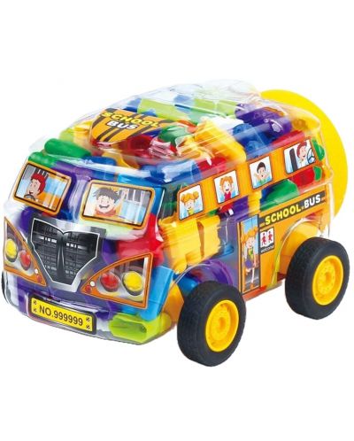 Κατασκευαστής σε κουτί Raya Toys - Λεωφορείο, 140 μέρη  - 1