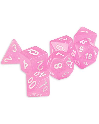 Σετ ζάρια Dice4Friends Confetti - Creamy Pink, 7 τεμάχια - 1