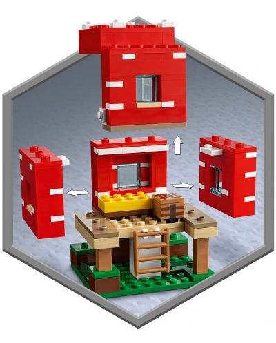 Κατασκευαστής Lego Minecraft -  Το σπίτι των μανιταριών (21179) - 3
