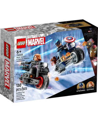 Κατασκευαστής LEGO Marvel Super Heroes - Μοτοσικλέτες Captain America και Black Widow (76260) - 1