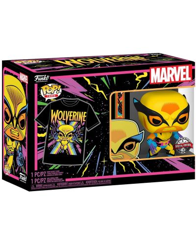 Σετ Funko POP! Collector's Box: Marvel - X-Men (Wolverine) (Blacklight) (Special Edition), размер M - 6