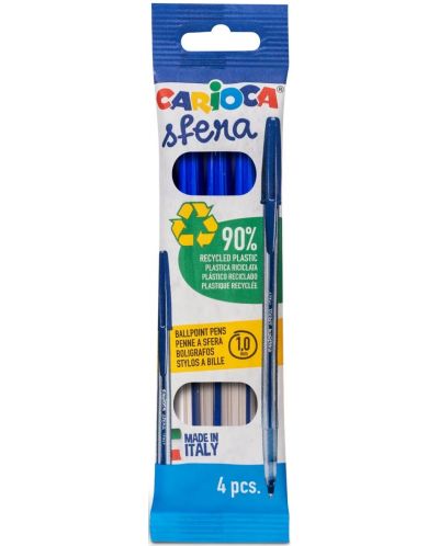 Σετ στυλό  Carioca Sfera -4 τεμάχια, μπλε - 1