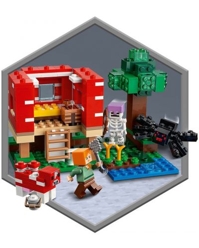 Κατασκευαστής Lego Minecraft -  Το σπίτι των μανιταριών (21179) - 4