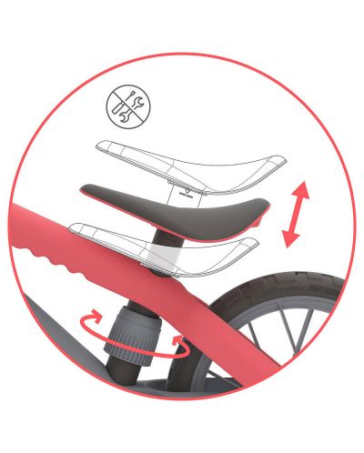 Ποδήλατο ισορροπίας Chillafish - Bmxie Moto, Κόκκινο - 5