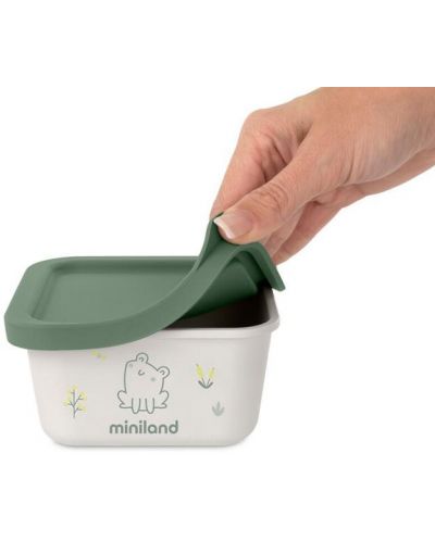 Δοχεία τροφίμων  Miniland - Eco Friendly, 2 х 400 ml, Βάτραχος - 2