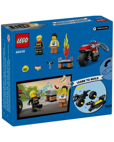 Κατασκευαστής LEGO City - Πυροσβεστική μοτοσυκλέτα διάσωσης (60410) - 2