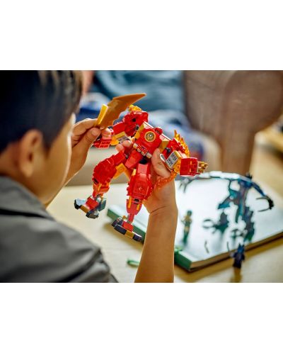Κατασκευαστής LEGO Ninjago - Το στοιχειώδες ρομπότ της Kai's Fire (71808) - 5