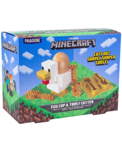 Σετ πρωινό Paladone Games: Minecraft - Egg Cup & Toast Cutter - 6