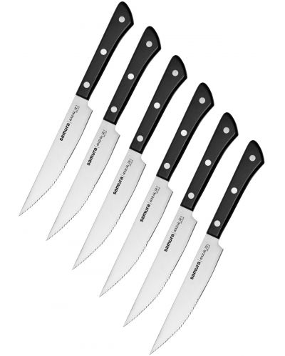 Σετ 6 μαχαίρια κρέατος Samura - Harakiri, μαύρη λαβή - 1