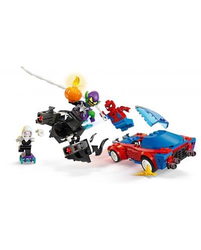 Κατασκευαστής LEGO Marvel Super Heroes - Αγωνιστικό αυτοκίνητο του Spiderman και Venom the Green Goblin(76279) - 3