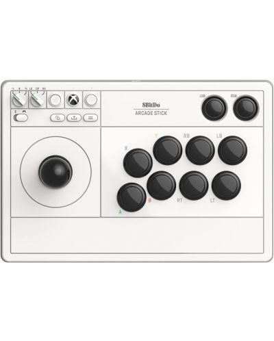 Χειριστήριο  8BitDo - Arcade Stick, για  Xbox One/Series X/PC, λευκό - 1
