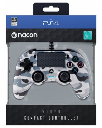 Χειριστήριο Nacon - Wired Compact Controller, Camo Grey (PS4) - 5