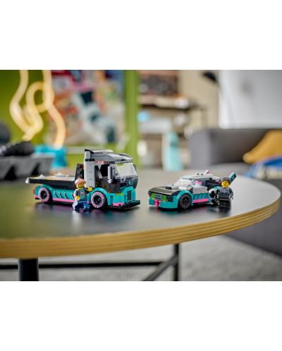 Κατασκευαστής LEGO City - Αγωνιστικό αυτοκίνητο και φορτηγό μεταφοράς αυτοκινήτων(60406) - 10