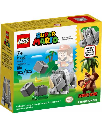  Κατασκευαστής  επέκταση   LEGO Super Mario - Ράμπι ο Ρινόκερος (71420) - 1