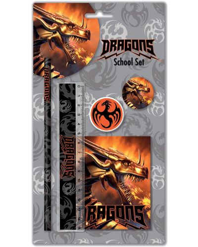 Σετ για το σχολείο Graffiti Dragons - 5 τεμάχια - 1