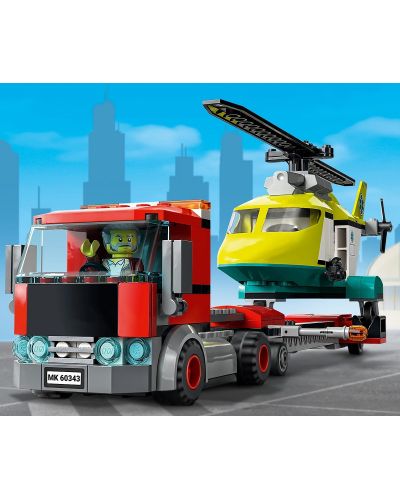 Κατασκευαστής Lego City - Μεταφορά ελικοπτέρου διάσωσης (60343) - 7