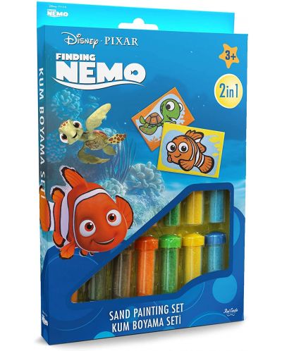 Σετ χρωματισμού με άμμο Red Castle - Nemo, με 2 πίνακες  - 1