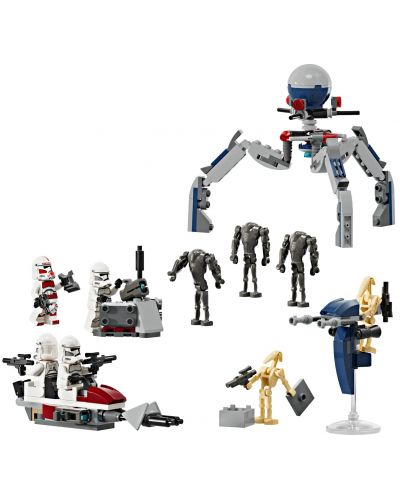 Κατασκευαστής LEGO Star Wars - Πακέτο μάχης Clone Stormtroopers και Battle Droids (75372) - 2