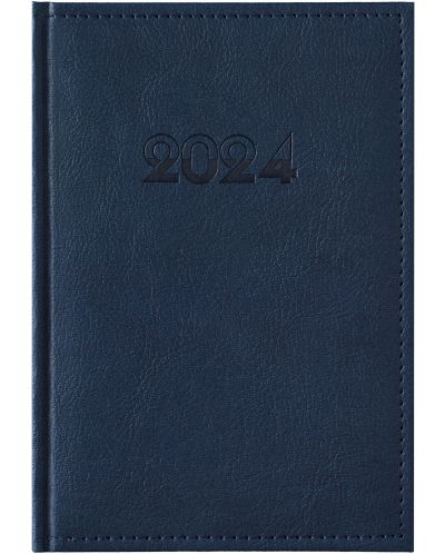 Δερμάτινο σημειωματάριο Europe A5 - Μπλε, 2024 - 1