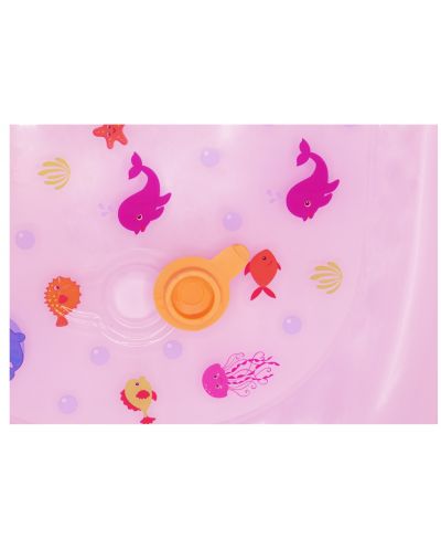 Σετ μπάνιου με θερμόμετρο  BabyJem -Ροζ, 6 μέρη - 3