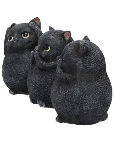 Σετ αγαλματίδια Nemesis Now Adult: Humor - Three Wise Fat Cats, 8 cm - 2