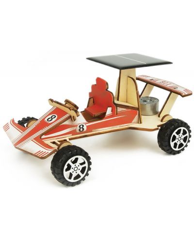 Σετ   Tooky Toy -Φτιάξε μόνος σου  3D Ξύλινο αυτοκίνητο με ηλιακή μπαταρία - 1