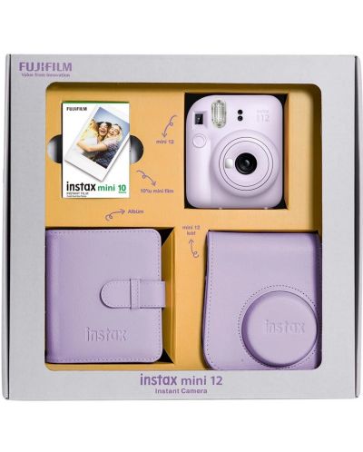 Σετ Fujifilm - instax mini 12 Bundle Box, Lilac Purple - 1