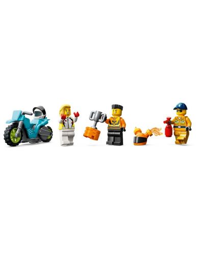 Κατασκευαστής LEGO City - Πρόκληση φορτηγού για ακροβατικά και δαχτυλίδι φωτιάς (60357) - 4