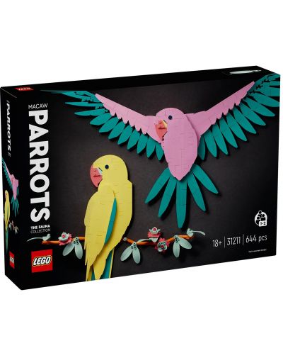 Κατασκευαστής LEGO Art - Συλλογή Πανίδας: Παπαγάλοι Μακάου (31211) - 1