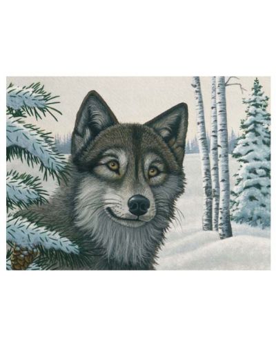 Σετ ζωγραφικής με ακρυλικά χρώματα Royal - Λύκος, 39 х 30 cm - 1