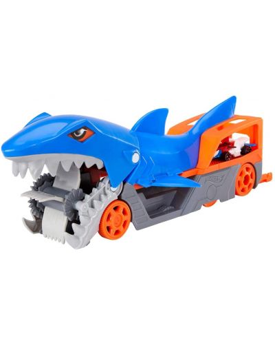 Σετ  Mattel Hot Wheels -Μεταφορέας αυτοκινήτου καρχαρίας, με 1 αυτοκίνητο - 3