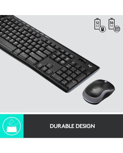 Σετ ασύρματο ποντίκι και πληκτρολόγιο Logitech- MK270, μαύρο - 6