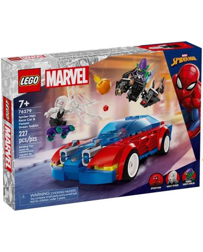 Κατασκευαστής LEGO Marvel Super Heroes - Αγωνιστικό αυτοκίνητο του Spiderman και Venom the Green Goblin(76279) - 1