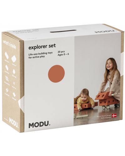 Σετ παιχνιδιού Modu - Explorer set,Set Burnt Orange + Dusty Green - 2