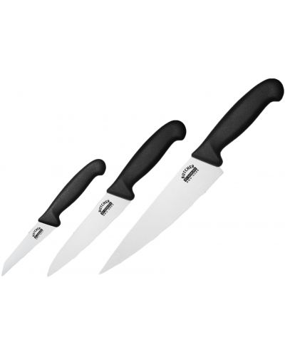 Σετ 3 μαχαίρια  Samura - Butcher, μαύρη λαβή - 1