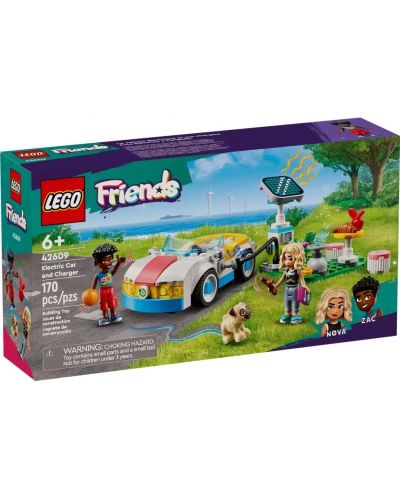 Κατασκευαστής LEGO Friends -Ηλεκτρικό αυτοκίνητο και φορτιστής (42609) - 1