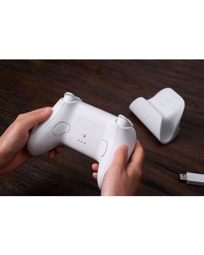 Χειριστήριο 8BitDo - Ultimate Bluetooth & 2.4g Controller with Charging Dock, για Nintendo Switch/PC, White - 8