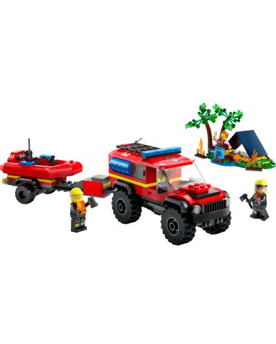 Κατασκευαστής LEGO City - Πυροσβεστικό όχημα 4 х 4 με ναυαγοσωστική λέμβο (60412) - 2